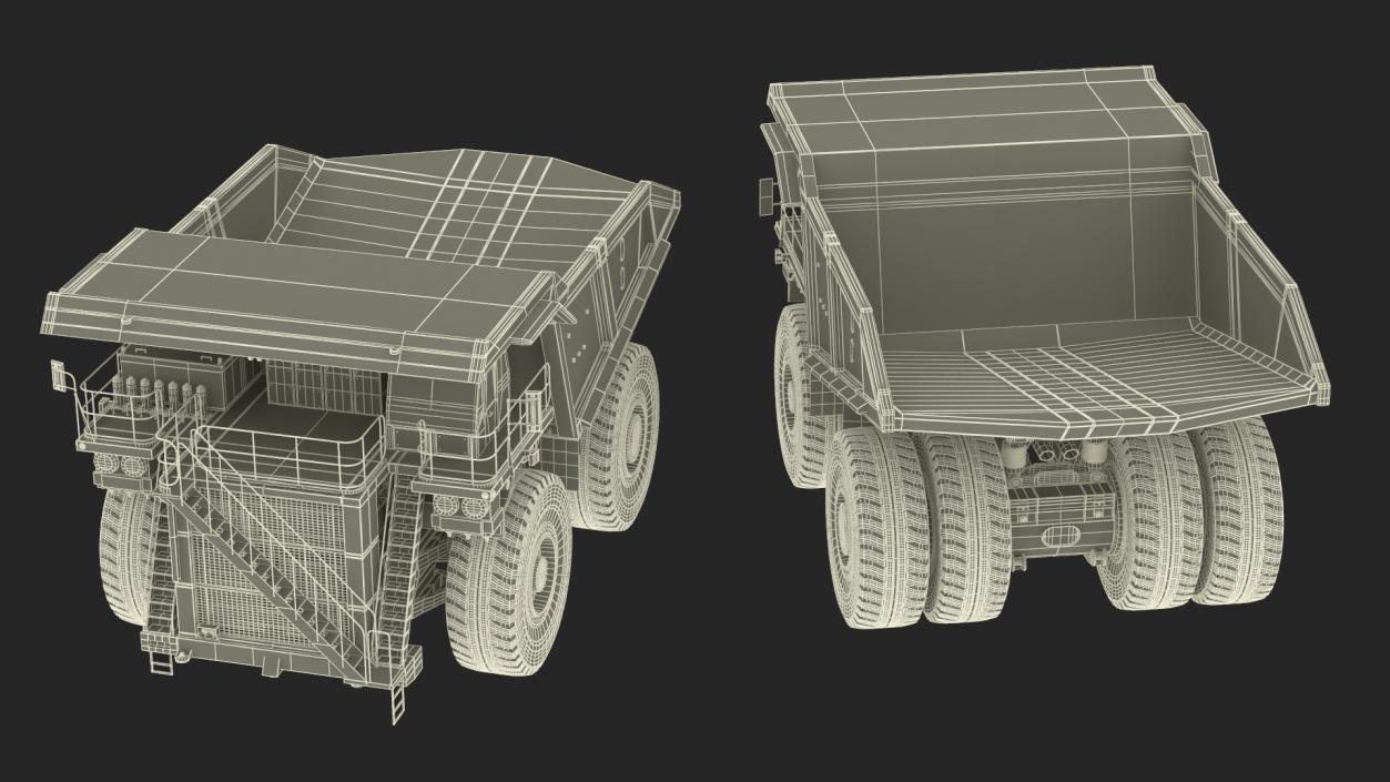 3D Heavy Duty Mining Dump Truck model