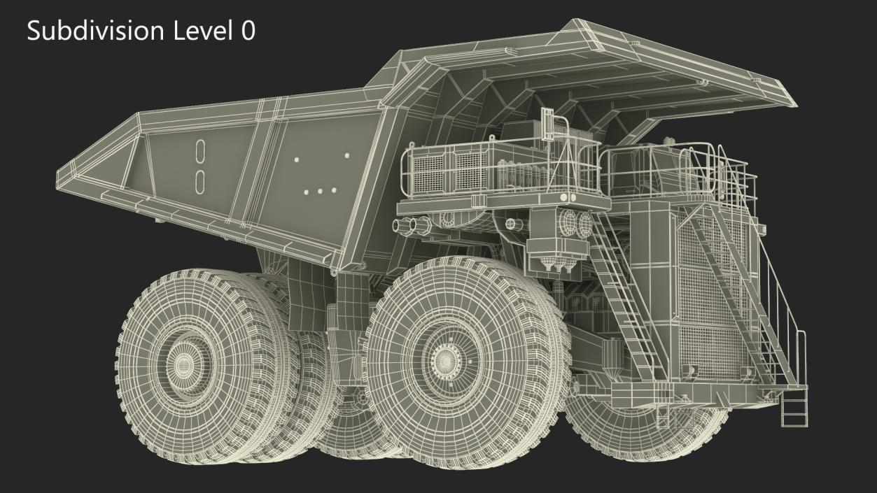 3D Heavy Duty Mining Dump Truck model