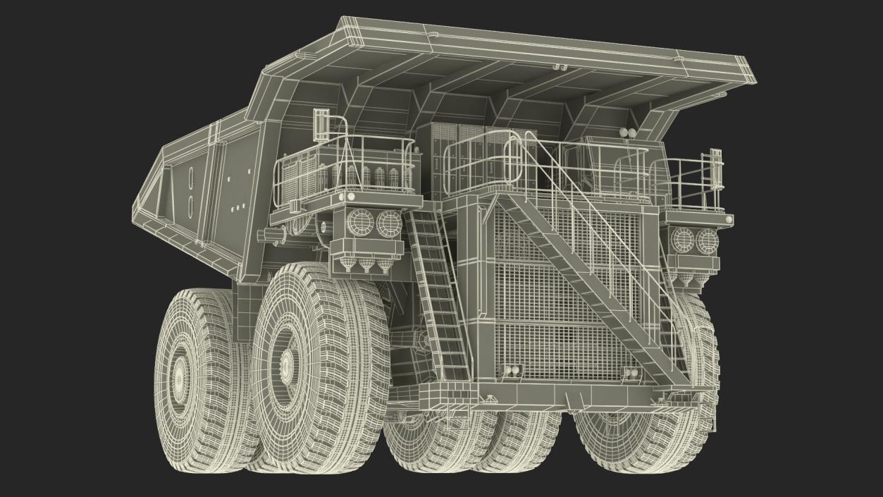 3D Heavy Duty Mining Dump Truck model