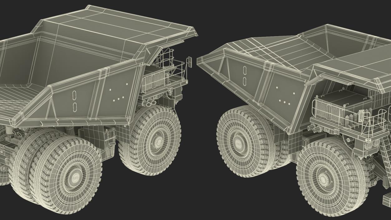 3D Heavy Duty Mining Dump Truck model