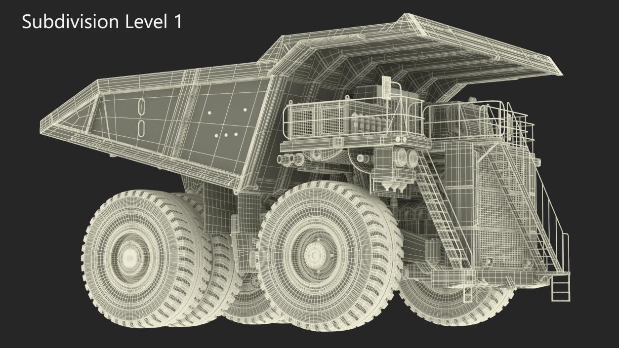 3D Heavy Duty Mining Dump Truck model