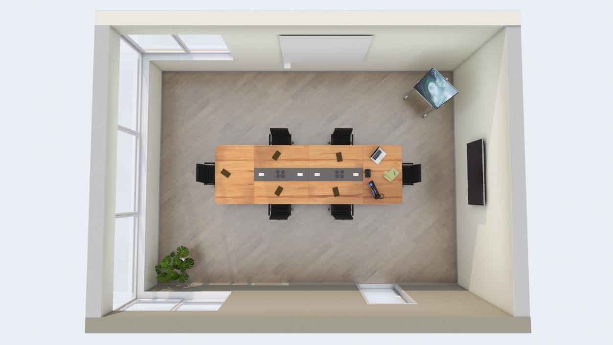 Meeting Room with Furniture 3D