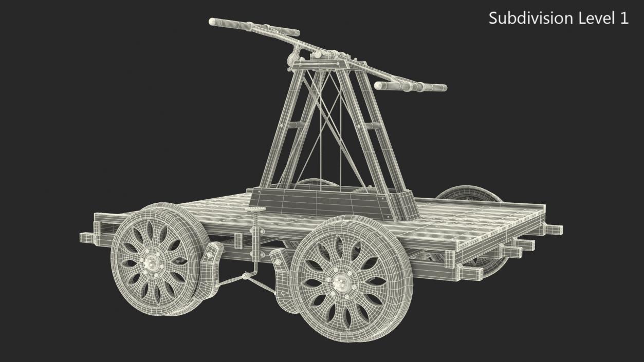 Kalamazoo Railway Handcar Rigged 3D