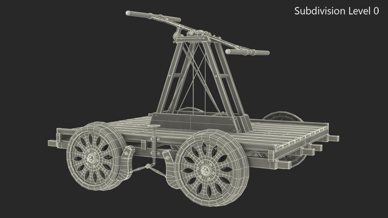 Kalamazoo Railway Handcar Rigged 3D