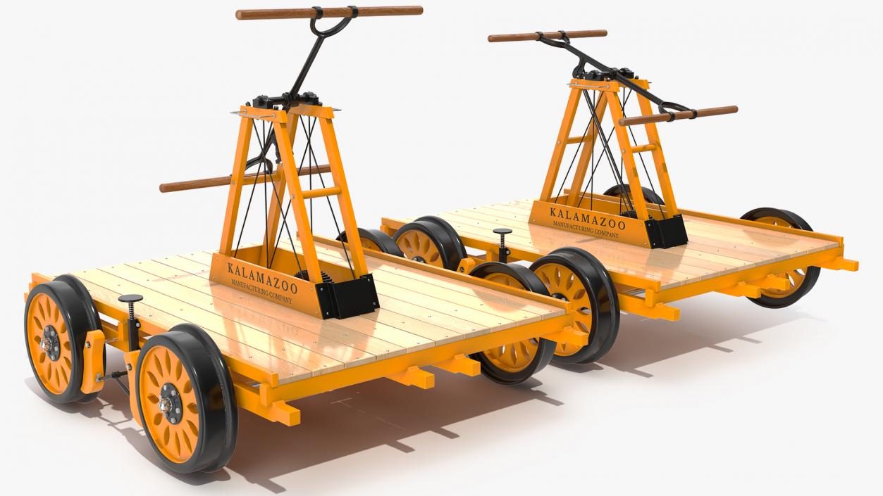 Kalamazoo Railway Handcar Rigged 3D