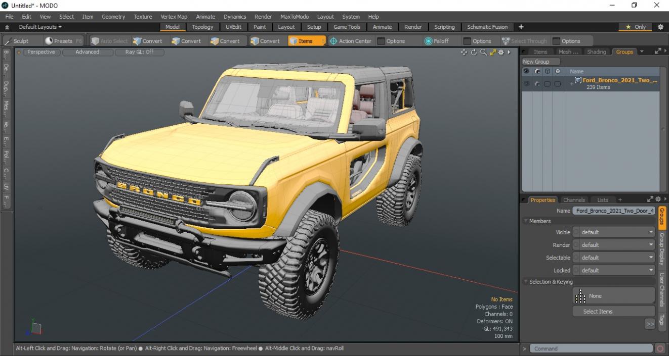 Ford Bronco 2021 Two Door 4X4 Concept 3D