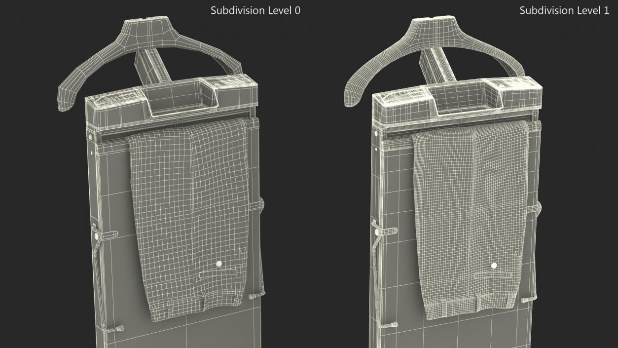 Trouser Press Light Wood Trim and Pants 3D model