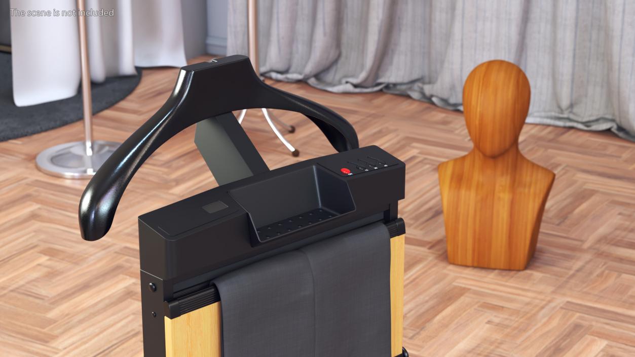 Trouser Press Light Wood Trim and Pants 3D model