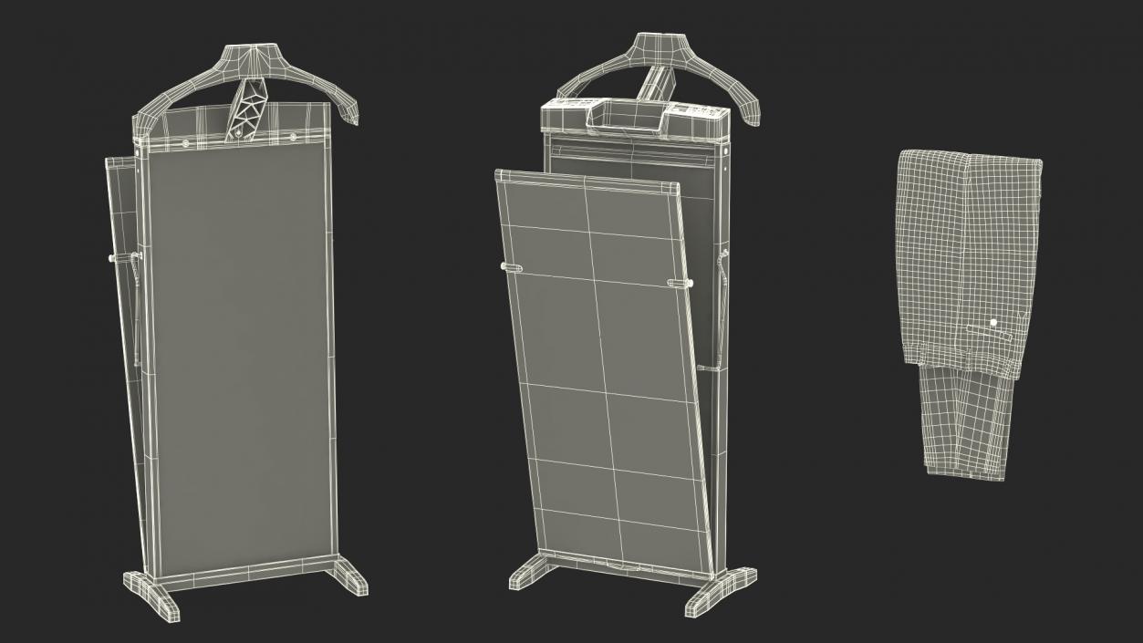 Trouser Press Light Wood Trim and Pants 3D model