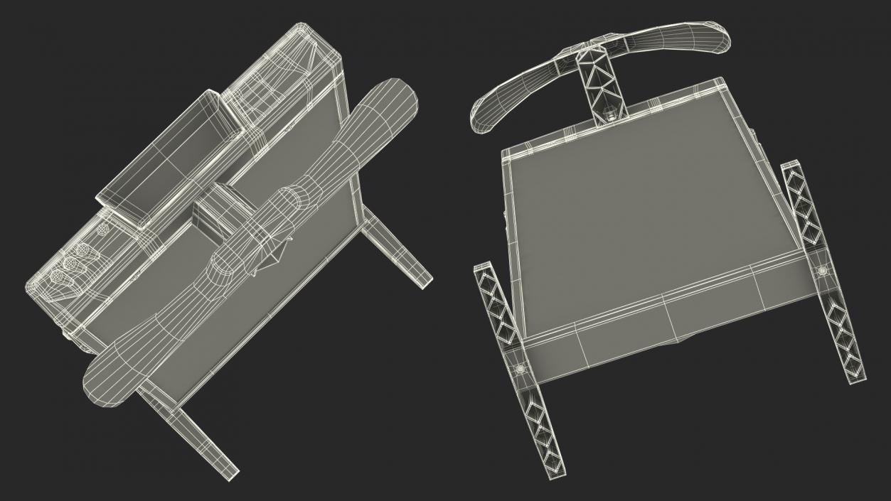 Trouser Press Light Wood Trim and Pants 3D model