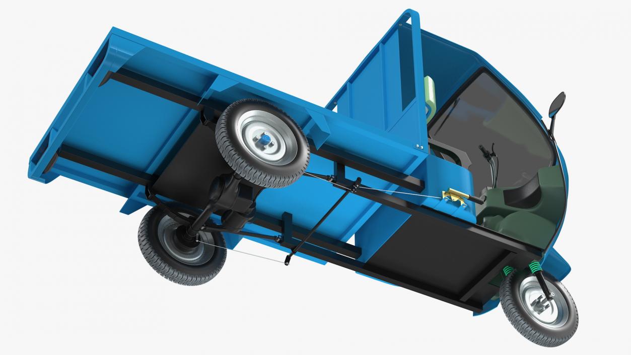 3D model Three Wheeler Cargo Rickshaw Rigged