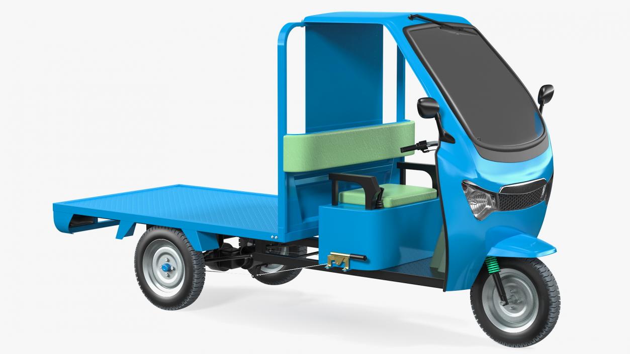 3D model Three Wheeler Cargo Rickshaw Rigged