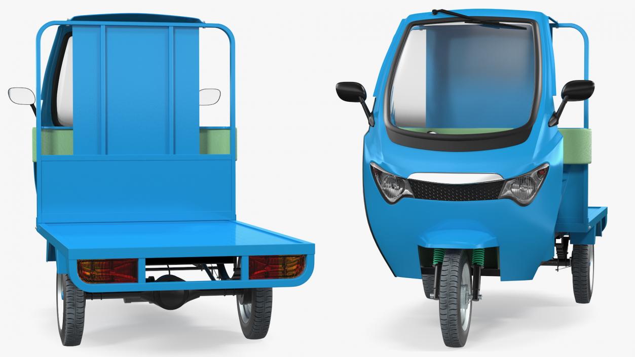 3D model Three Wheeler Cargo Rickshaw Rigged