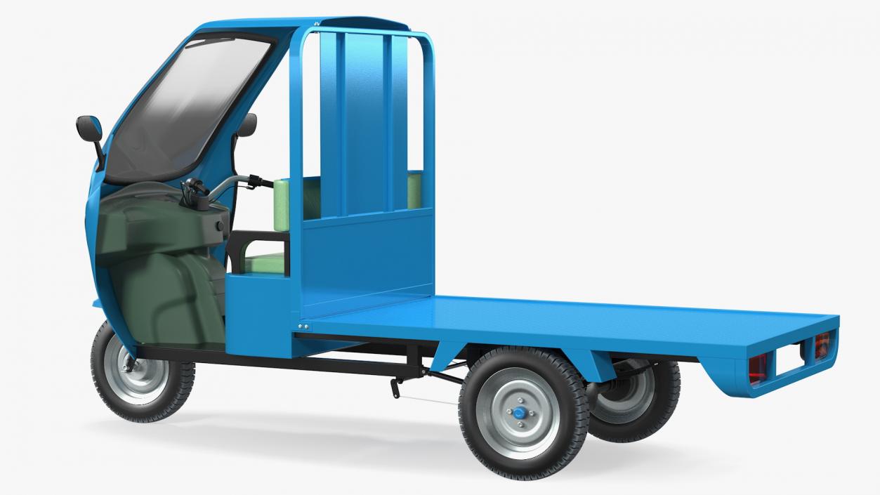 3D model Three Wheeler Cargo Rickshaw Rigged