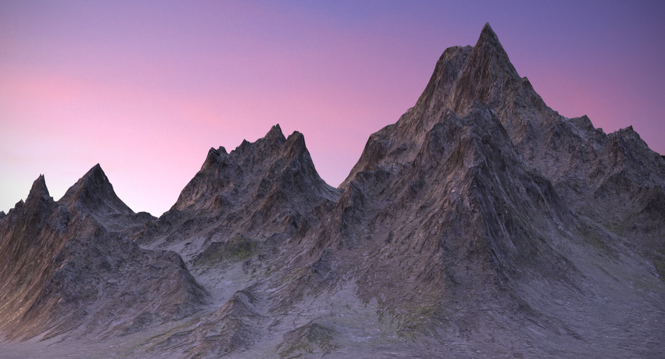 3D Mountain Peak model