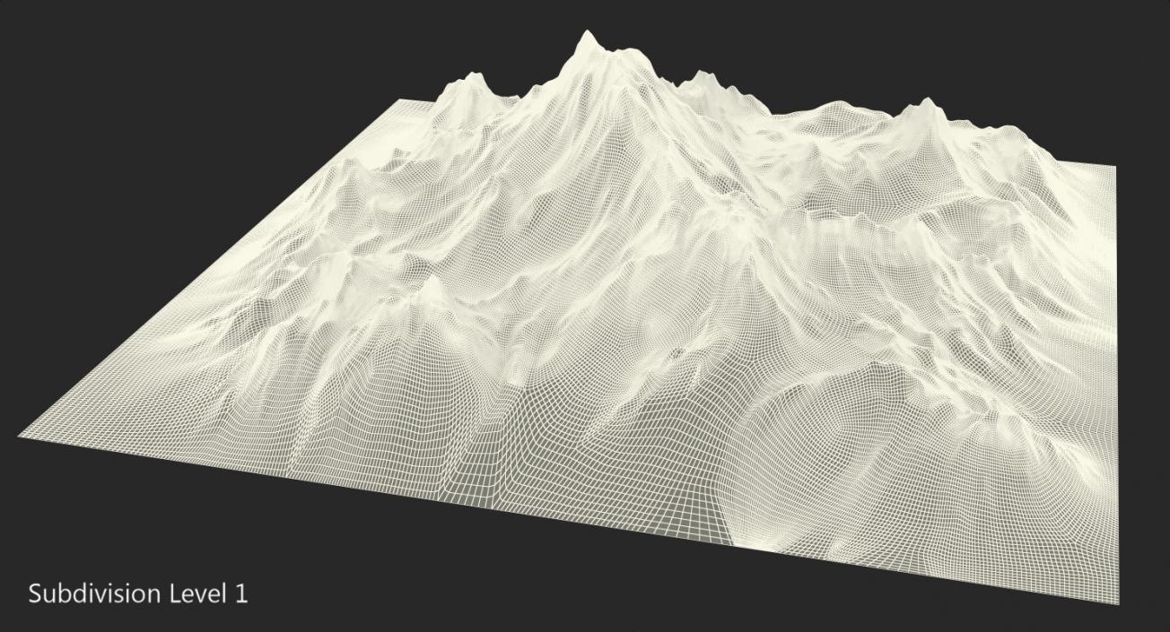 3D Mountain Peak model