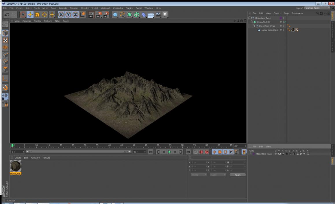 3D Mountain Peak model