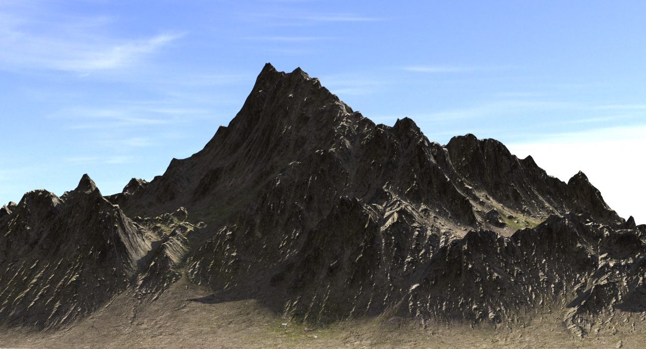 3D Mountain Peak model