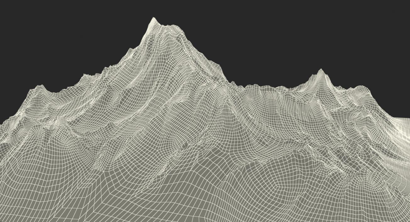 3D Mountain Peak model