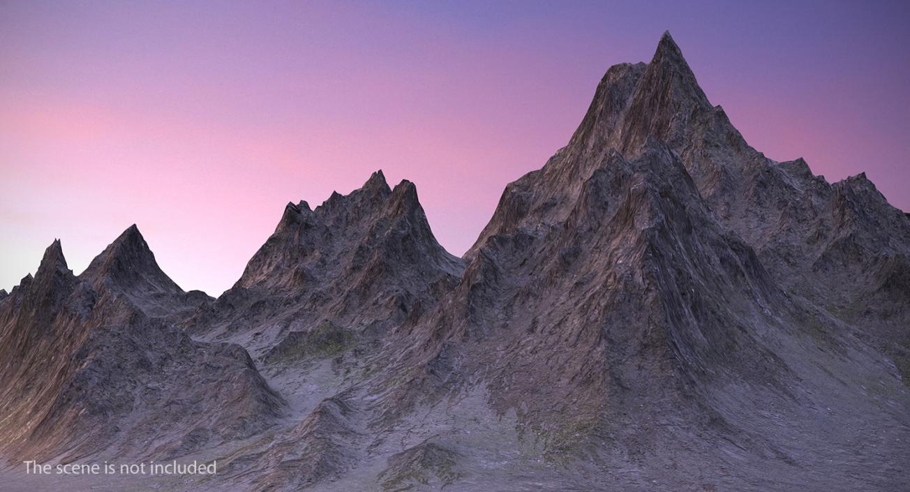 3D Mountain Peak model