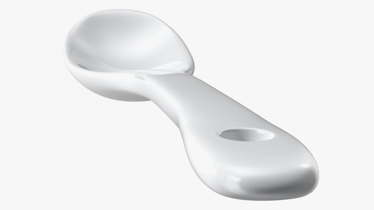 3D Spoon Porcelain White