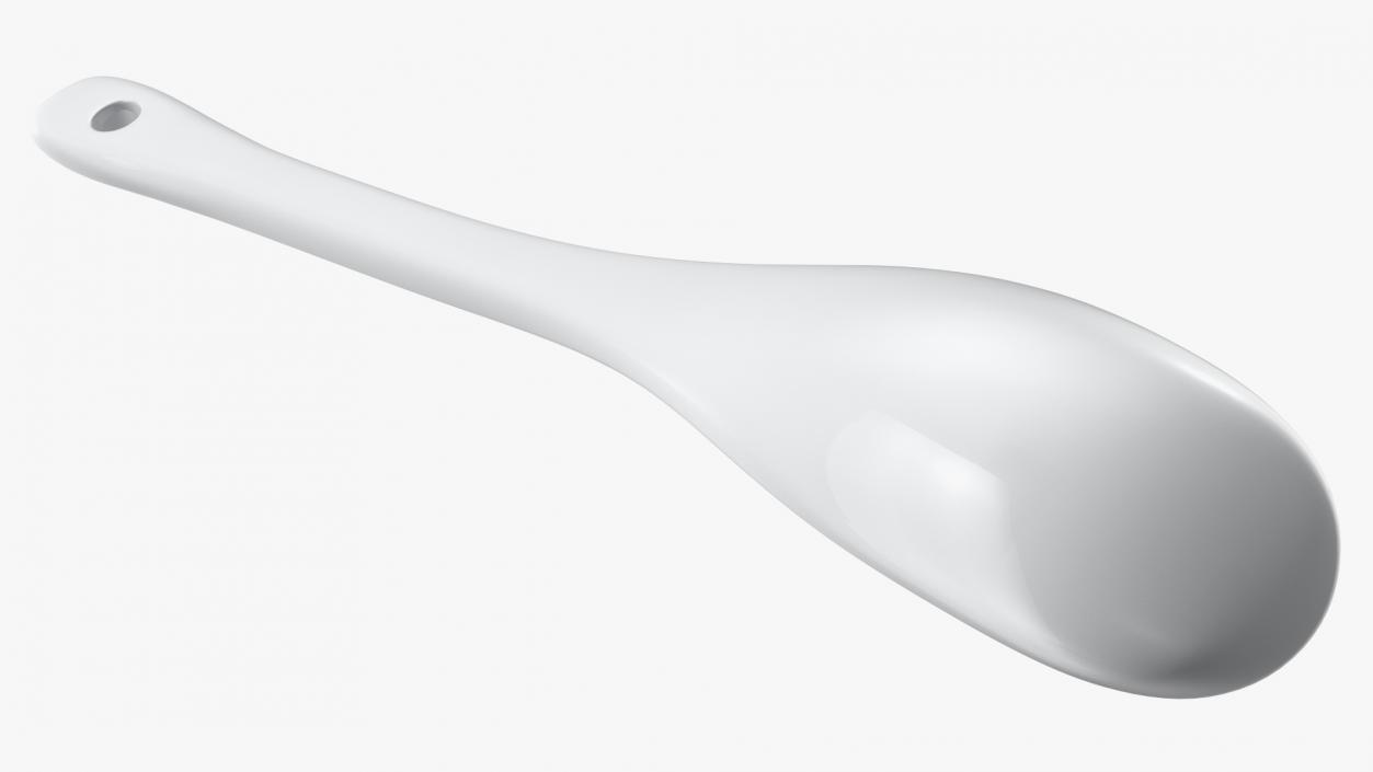 3D Spoon Porcelain White