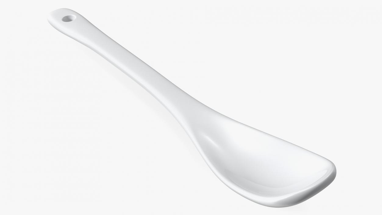 3D Spoon Porcelain White