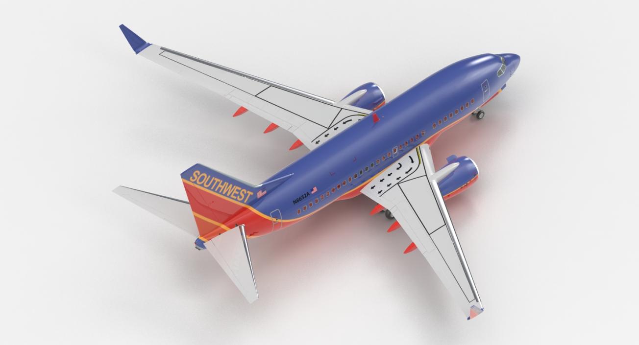 3D Boeing 737-600 Southwest Airlines model