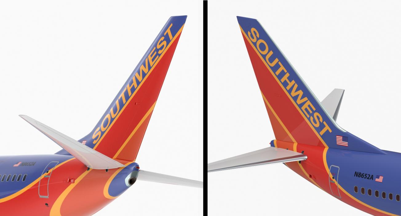 3D Boeing 737-600 Southwest Airlines model