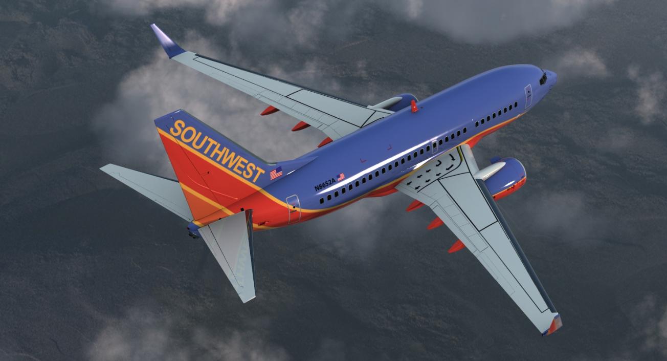 3D Boeing 737-600 Southwest Airlines model