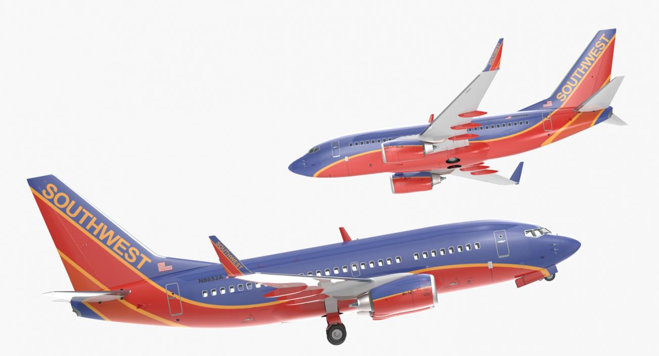 3D Boeing 737-600 Southwest Airlines model