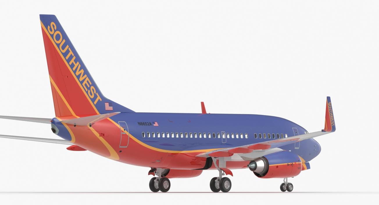 3D Boeing 737-600 Southwest Airlines model