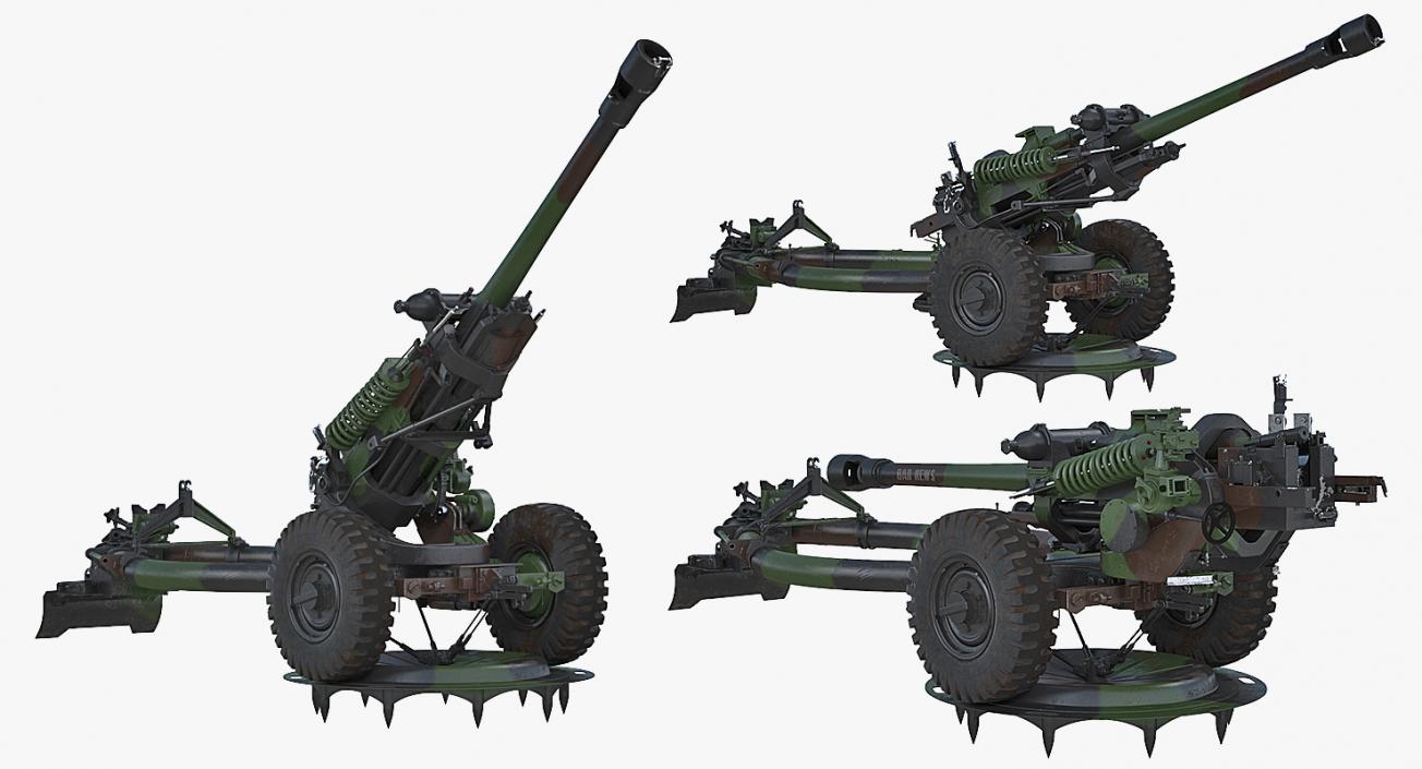 Light Field Howitzer M119 Rigged 3D