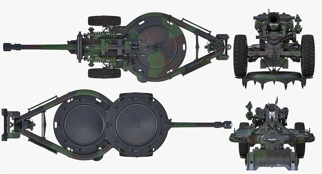 Light Field Howitzer M119 Rigged 3D