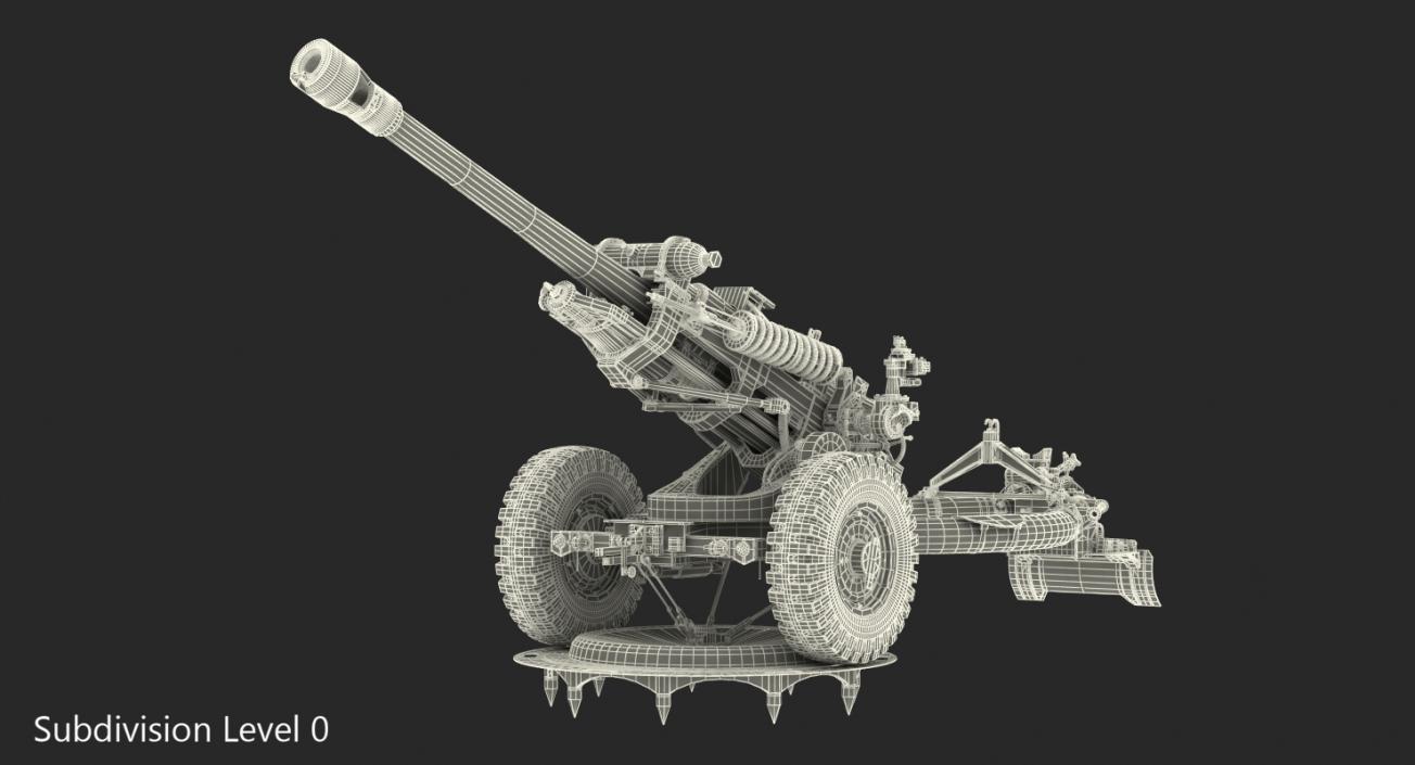 Light Field Howitzer M119 Rigged 3D