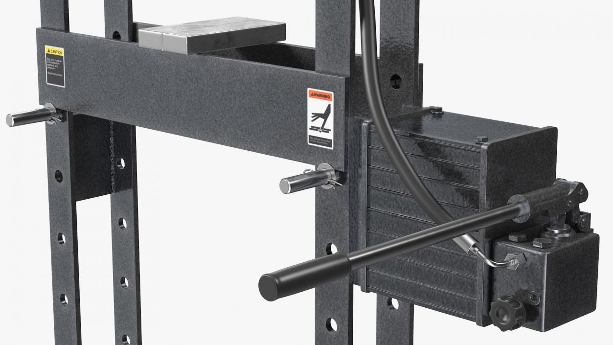 3D model Manual Hydraulic Bench Press Rigged