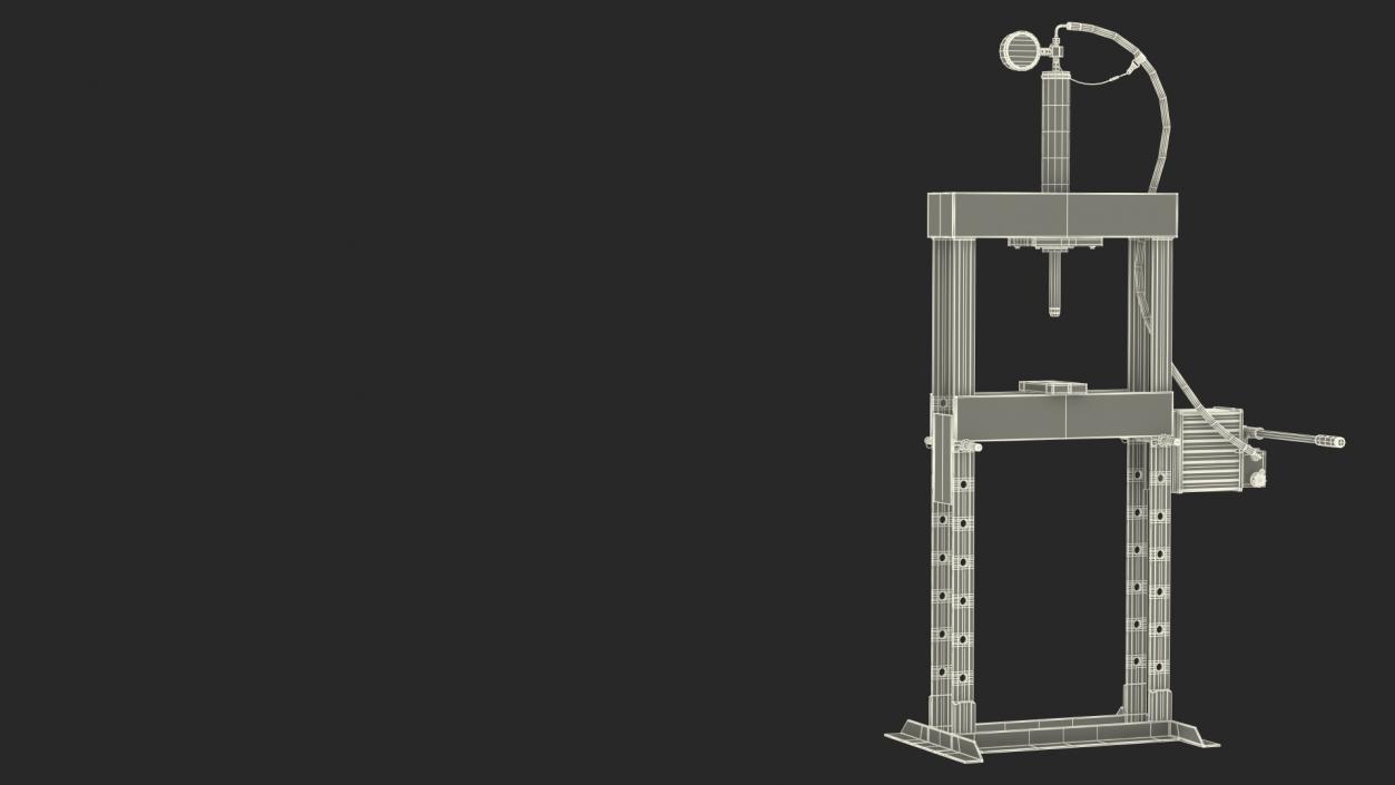 3D model Manual Hydraulic Bench Press Rigged