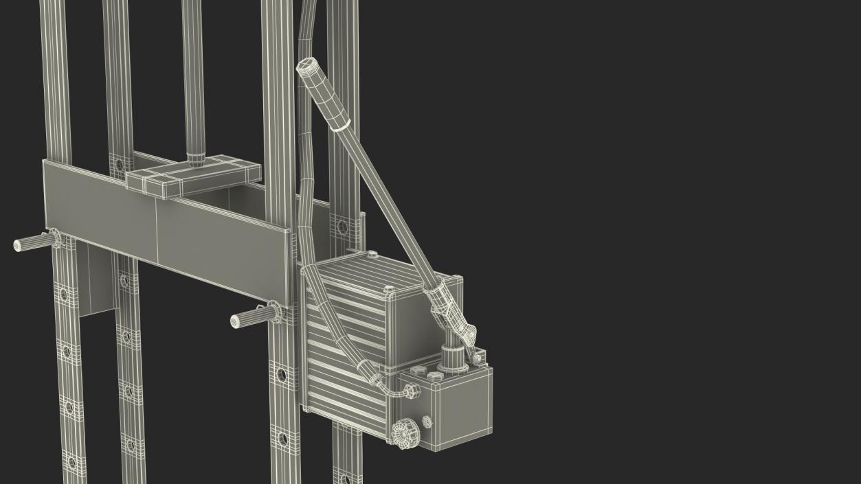 3D model Manual Hydraulic Bench Press Rigged