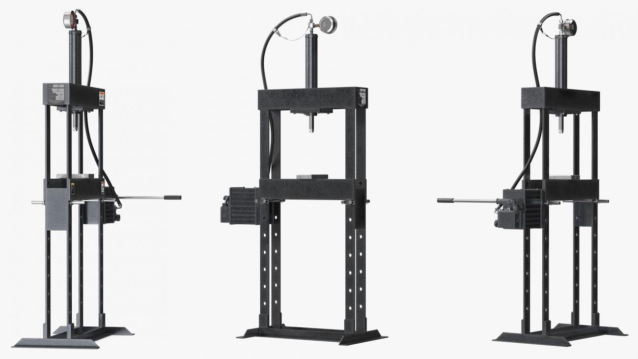 3D model Manual Hydraulic Bench Press Rigged