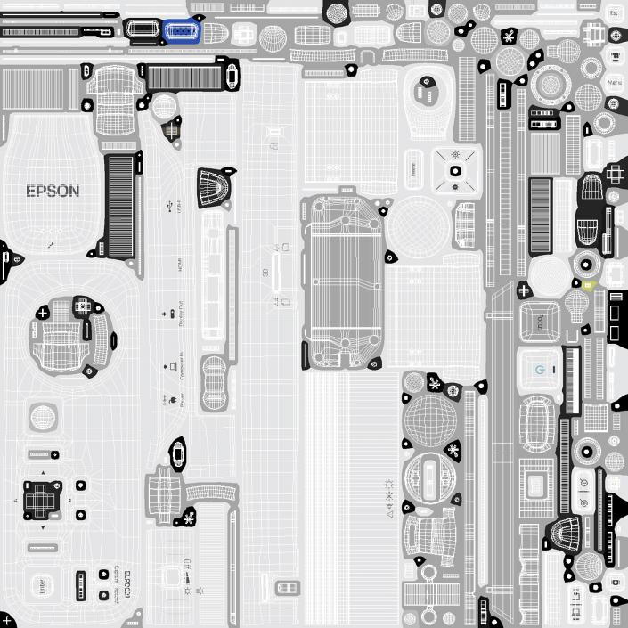 3D model Document Camera Epson ELPDC21 Rigged for Maya