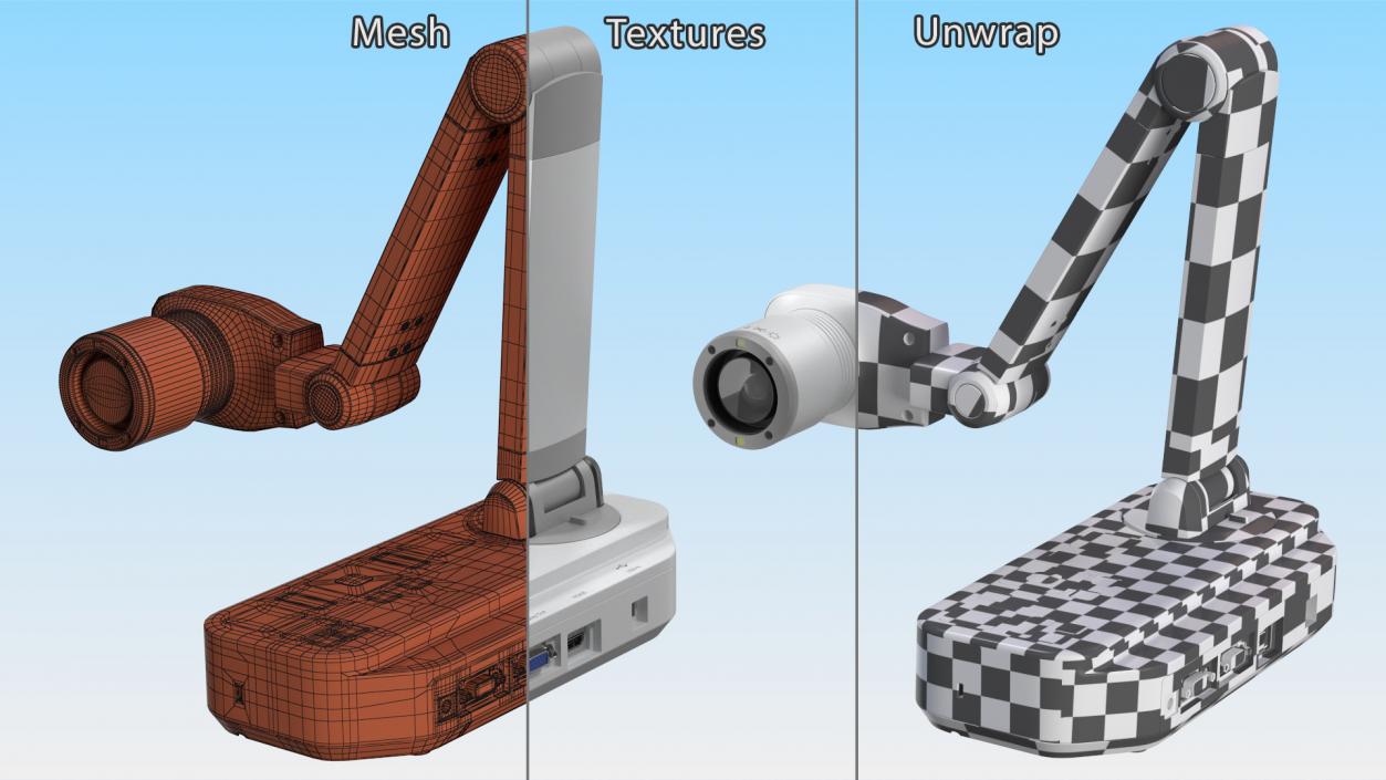 3D model Document Camera Epson ELPDC21 Rigged for Maya