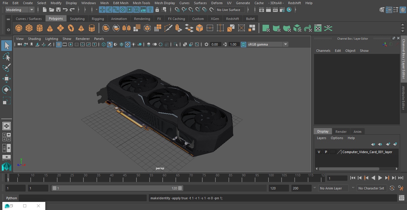 Computer Video Card 3D model