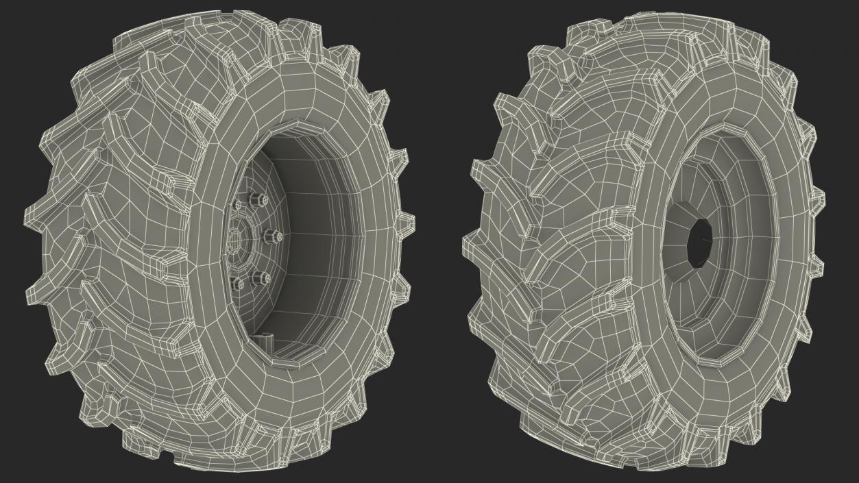 3D Tractor Wheel model