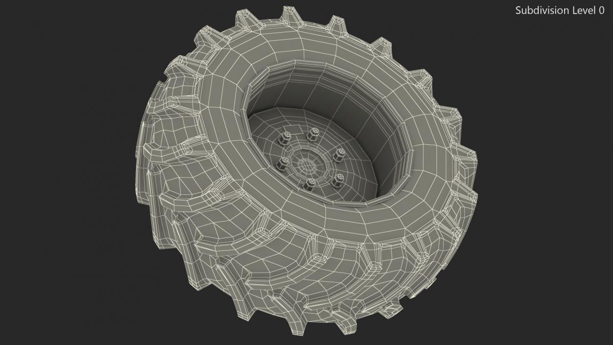 3D Tractor Wheel model