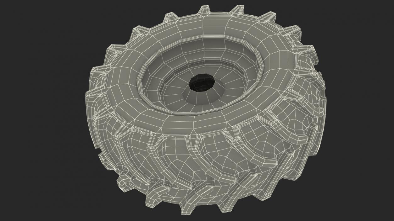 3D Tractor Wheel model