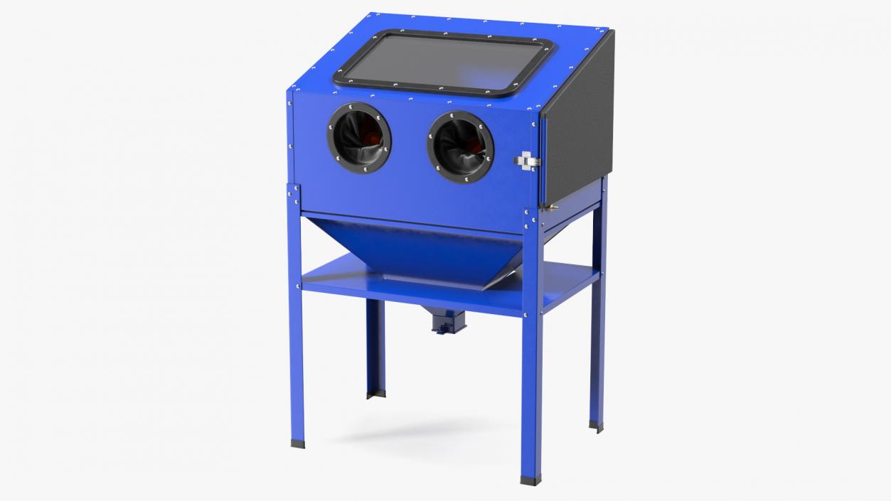 Sandblast Cabinet Blue 3D