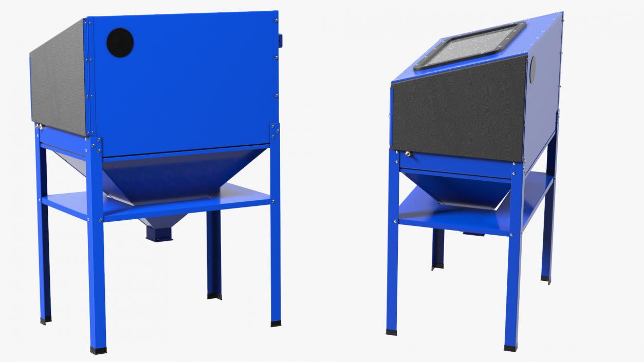 Sandblast Cabinet Blue 3D