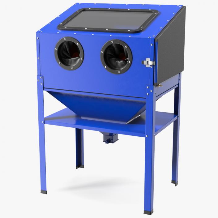 Sandblast Cabinet Blue 3D