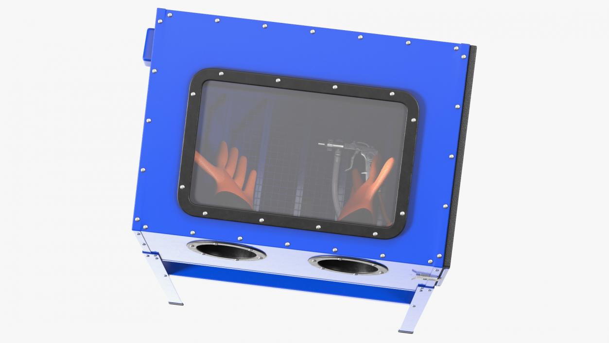 Sandblast Cabinet Blue 3D