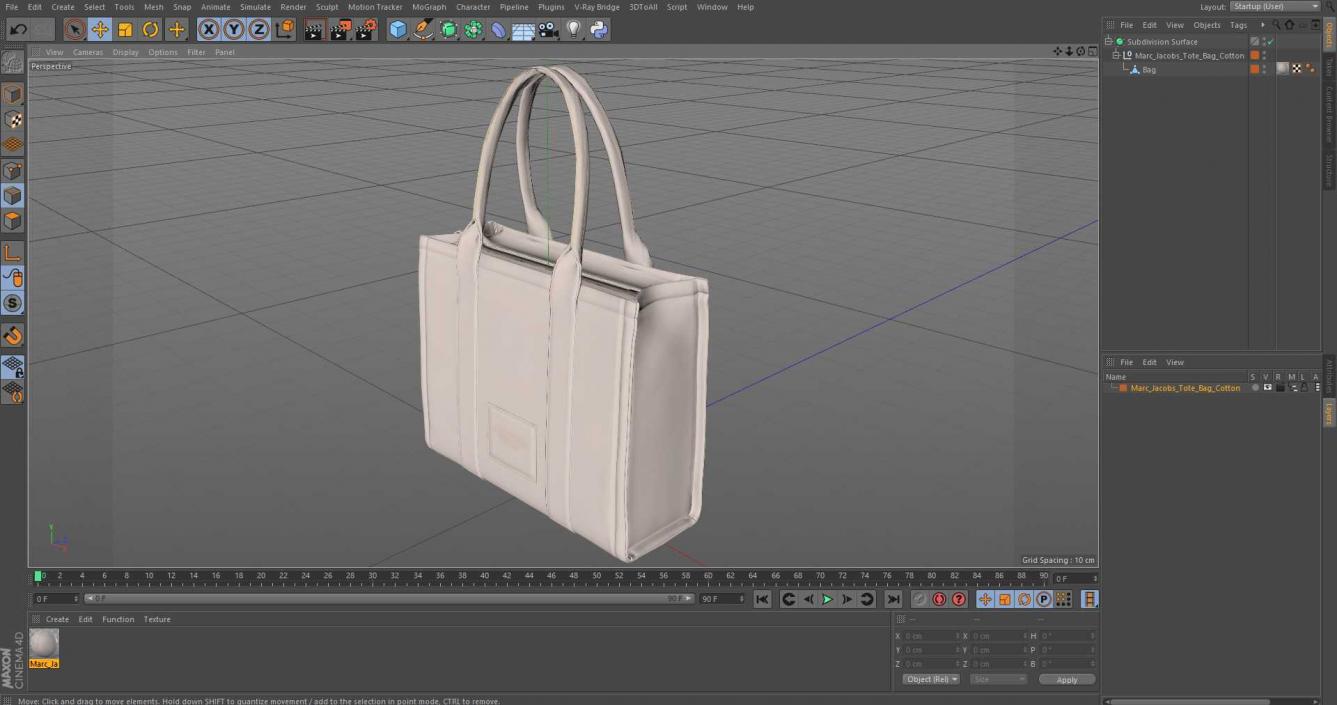 Marc Jacobs Tote Bag Cotton 3D